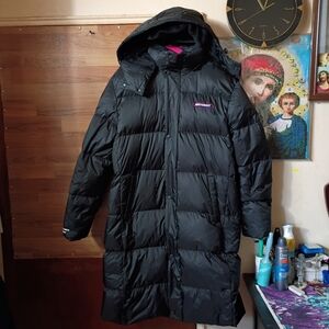 W Concept Anticrack Black Long Park Down Women's Size M